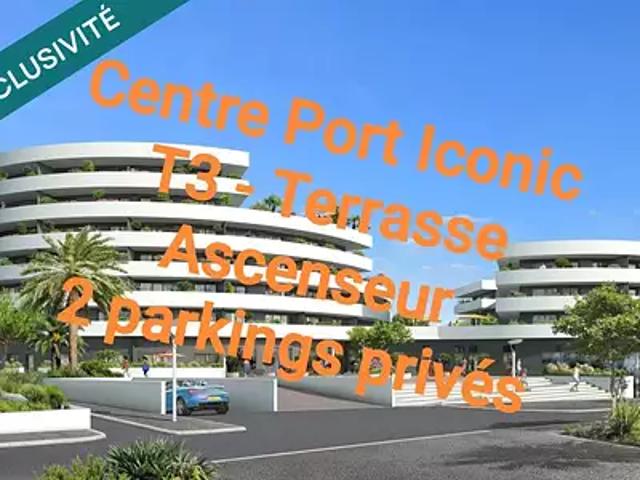 Agde 34300 Achat / Vente appartement 3 pièces t3 terrasse parking