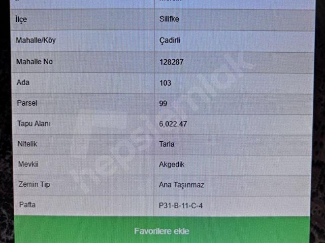 Çadırlı Müstakil Tarla