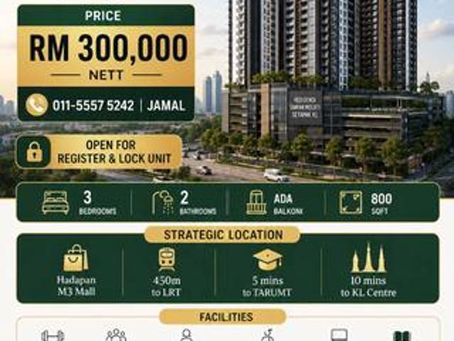 ADA BALKONI Residensi Taman Melati Setapak KL For Sale