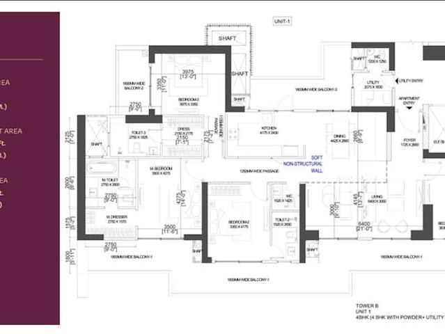 Adani The Marq 4 Bedroom 3295 Sq. Ft. Apartment in Sector 102a Gurgaon Listing ID: #10110