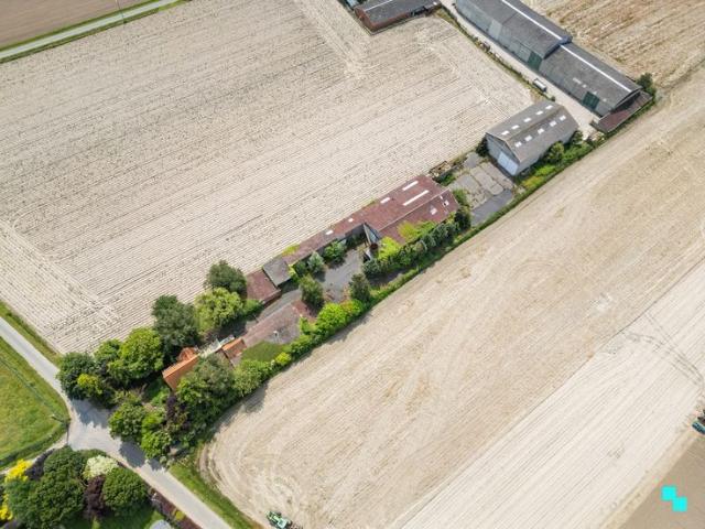 Af te breken woning op landelijk gelegen perceel met loodsen