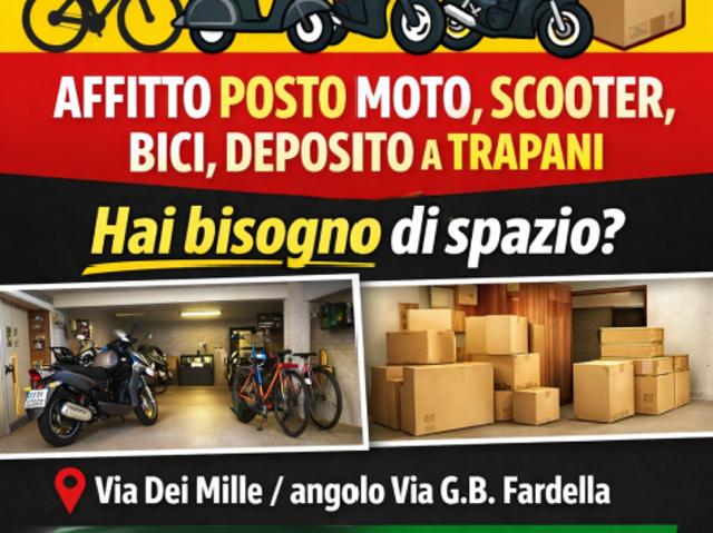 Affittasi posto moto spazio per mobili TRAPANI