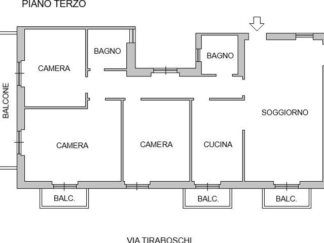 Affittasi quadrilocale a Milano via Tiraboschi 8, Porta Romana