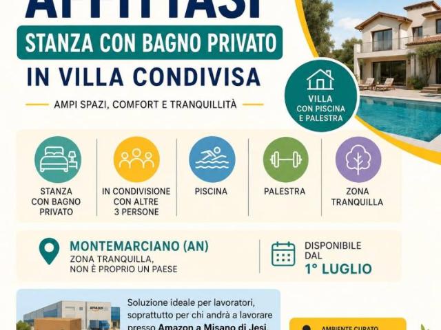 Affittasi villa singola a Montemarciano