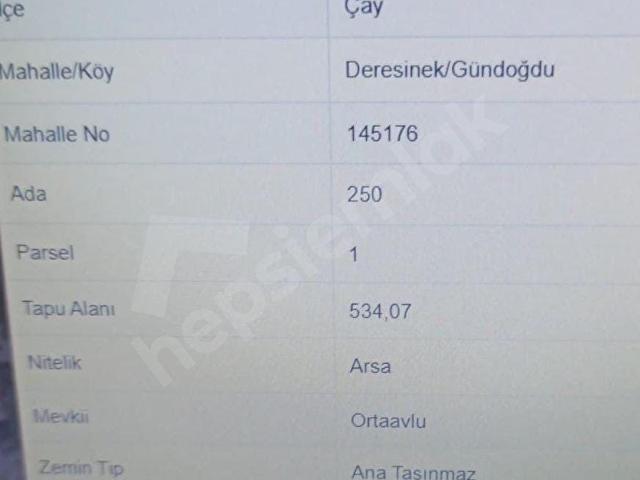AFYON ÇAY DERESİNEK'TE 200M SATILIK ARSA