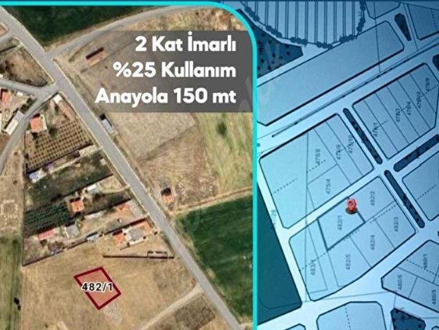 AKÇAŞEHİR'DE SATILIK 1077 m2 ARSA