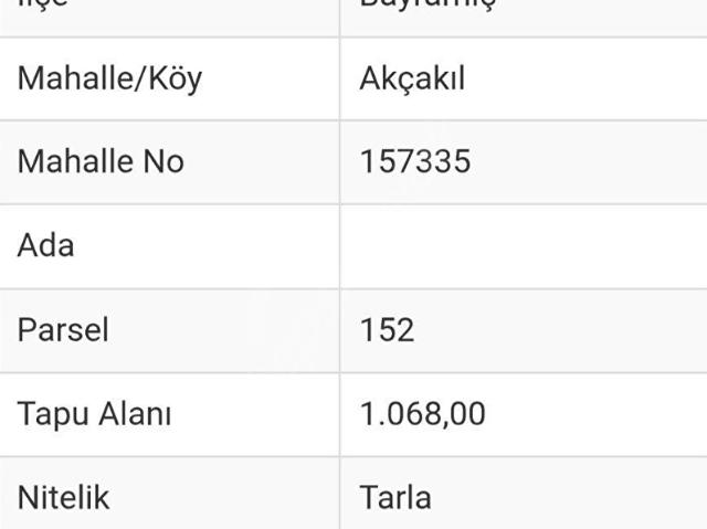 Akçakılda Kaçırılmayacak Fırsat Tarla