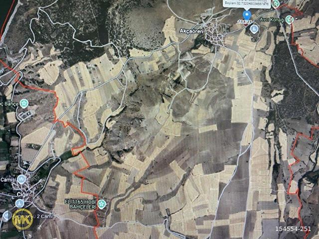 KAHRAMAN KAZAN AKÇAÖREN KÖYÜ YOLU ÜZERİ 554M2 TEK TAPU SATILIK