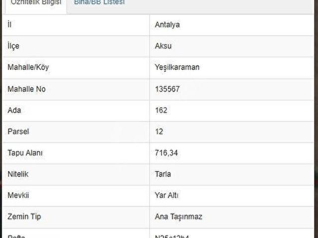 AKSU YEŞİLKARAMAN'DA YATIRIMLIK ANA YOLA 1.8 KM ACİL STLK TARLA