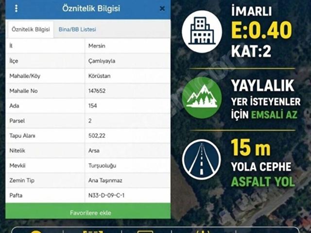 AKYÜREK'TEN ATDAĞI MEVKİ CAZİP FİYAT ÖNÜ ASFALT YOL İMARLI ARSA
