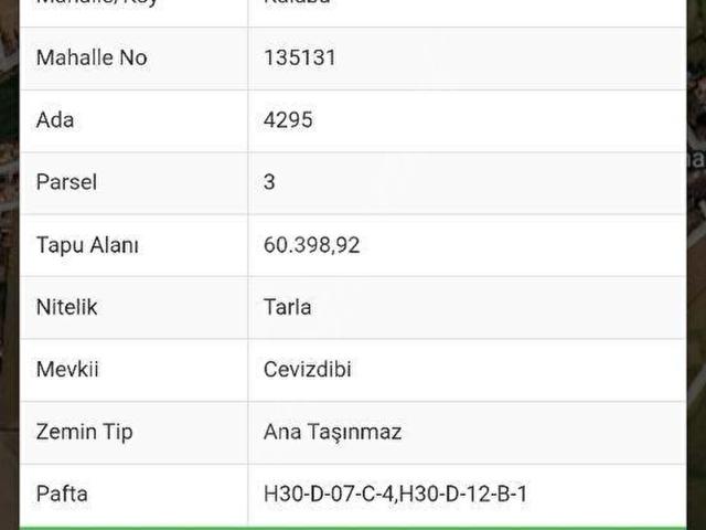 Akyurtta Satılık Tarla