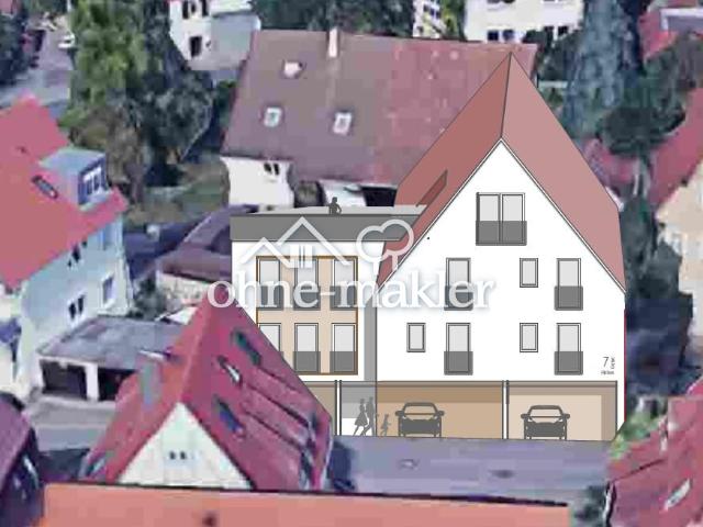 Aichtal Aich: MFH Projekt mit Baugenehmigung – 7 WE – 464,79 m² Wfl – 7 Carports – provisionsfrei