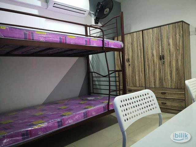 Air cond Big Twin Room 2 person shared at Menara U, Shah Alam,3 min WALKING DISTANCE TO MSU & AEON SHAH ALAM