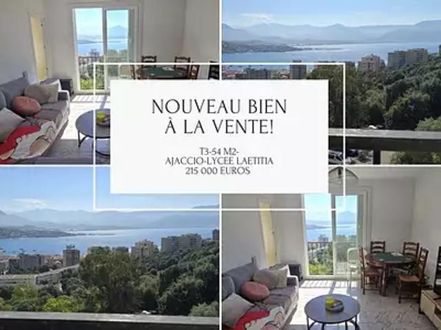 Ajaccio 20000 Achat / Vente appartement 3 pièces t3 terrasse