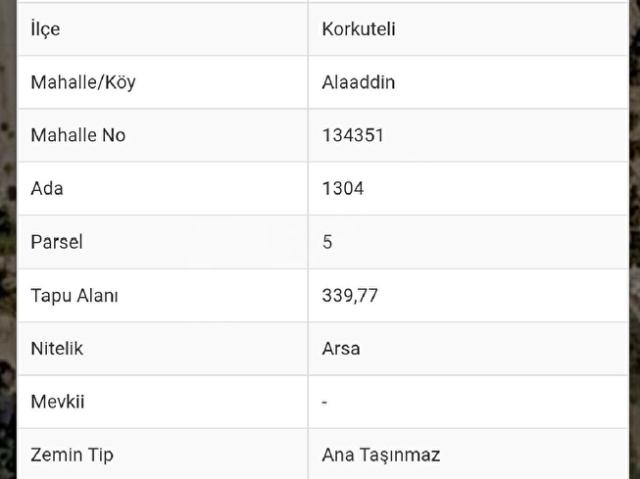 Alaaddin satılık arsa