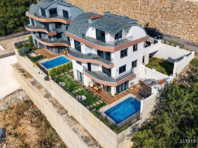 ALANYA BEKTAŞ'TA PANORAMİK DENİZ MANZARALI 5+2 ÖZEL TASARIM VİLLA