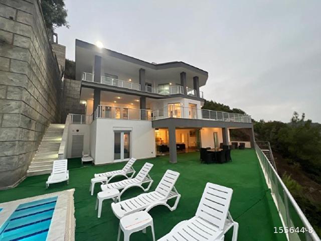 Alanya Kargıcak Full Deniz Ve Kale Manzaralı Full lüx Eşyalı 5+2 Satılık Villa