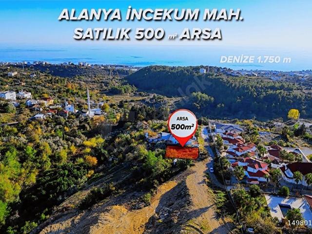 ALANYA İNCEKUM MAH. SATILIK İMARLI ARSA 500 M2