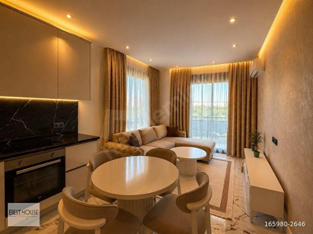 ALANYA OBA'DA LÜKS KOMPLEKSTE FULL EŞYALI 1+1 KİRALIK DAİRE