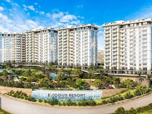 ALANYA MAHMUTLAR EXODUS RESORT 1+1 SATILIK FULL DENİZ MAZARALI