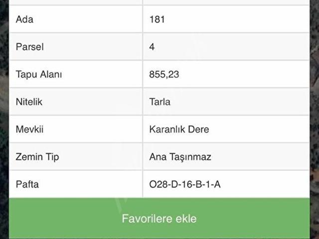 Alanya Mahmutseydi Karanlıkdere Mevkiinde 855 m Satılık Tarla
