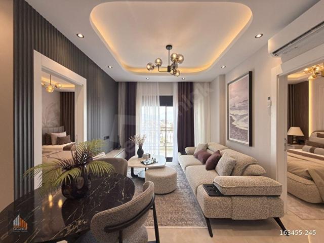 ALANYA MERKEZ SATILIK 2+1 EŞYALI SIFIR DAİRE ÖZEL TASARIM