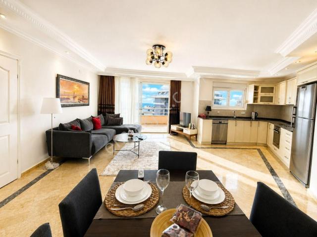 Alanya Tosmur'da Muhteşem Deniz Manzaralı Full Eşyalı 2+1 Daire