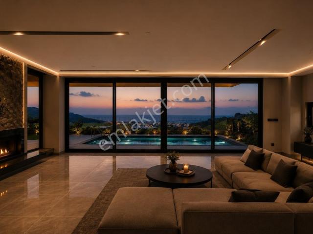 Alanya'da Müstakil 3+1 Villa, Full Deniz Manzaralı Özel Bahçeli