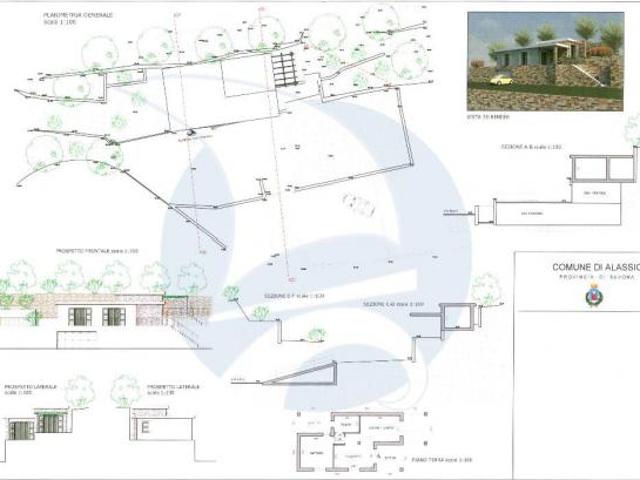 Alassio, vendesi porzione di terreno con progetto approvato per villetta e box