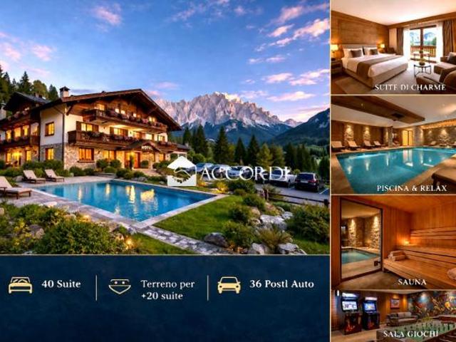 ALBERGO di 50 vani e di 5200 mq CORTINA D'AMPEZZO rif. AS106