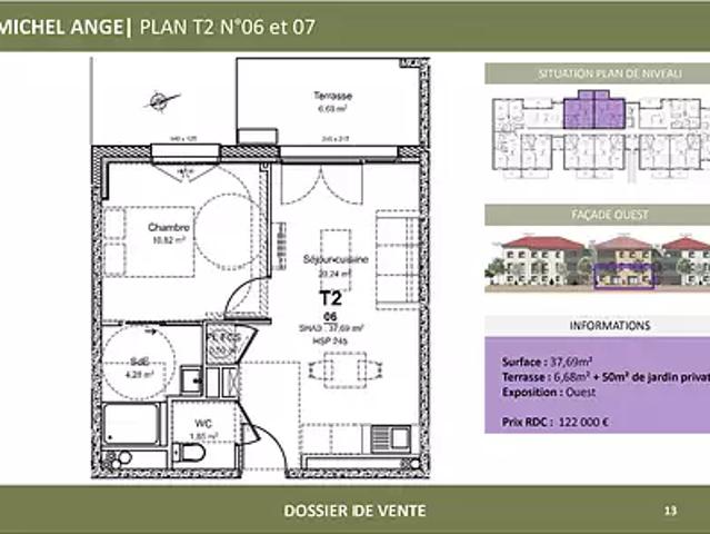 Albi 81000 Achat / Vente appartement 2 pièces t2