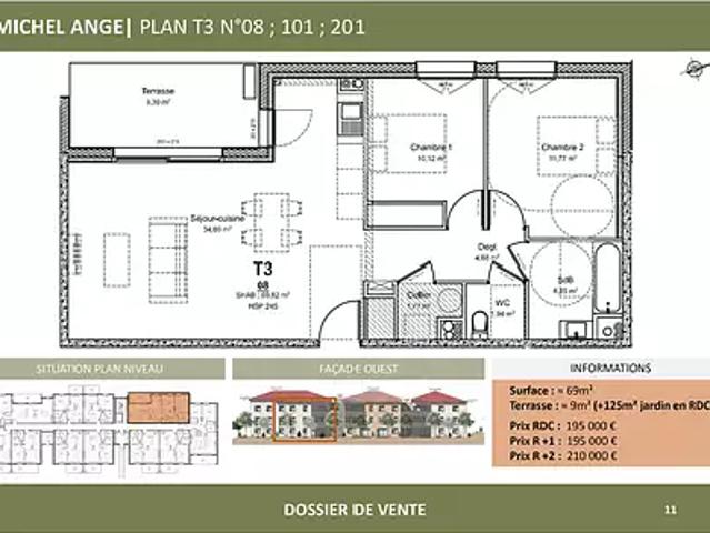 Albi 81000 Achat / Vente appartement 3 pièces t3