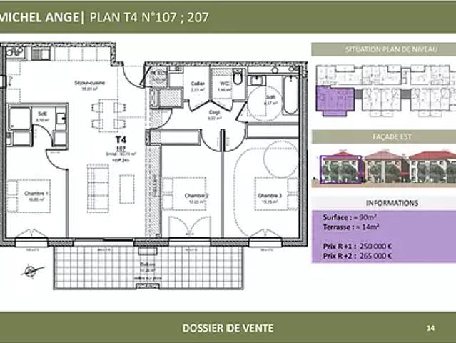 Albi 81000 Achat / Vente appartement 4 pièces t4