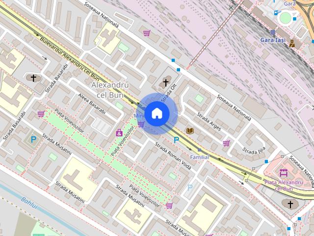 Alexandru cel Bun apartament 2 camere 45 mp cu CT