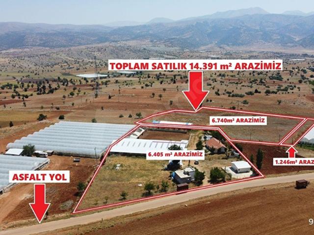 ALİ TOSUN'DAN GEÇMEN'DE TİCARİ İÇERİSİNDE ÇİFTLİK KURULU SATILIK ARAZİ