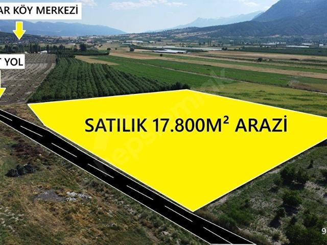 ALİ TOSUN'DAN TAVULLAR'DA KADASTRAL YOLA CEPHELİ 17.800M ARAZİ
