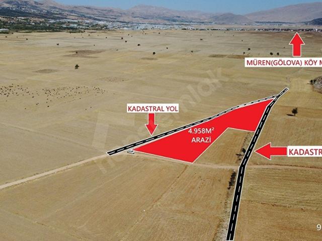 ALİ TOSUN'DAN YATIRIMLIK KADASTROL YOLA CEPHE 4.958 M2 ARAZİMİZ