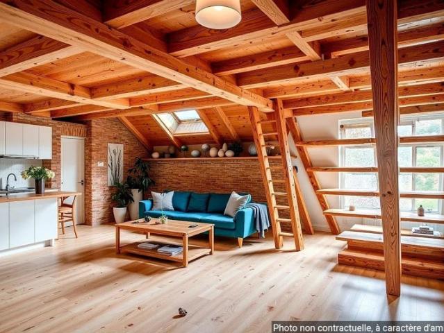 Allonzier la caille 74350 Duplex traversant T4 + 100 m2 ha