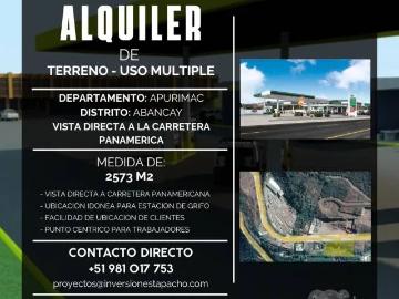 alquiler terreno abancay apurimac usos multiples