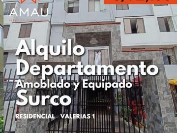 ALQUILER DEPARTAMENTO AMOBLADO Y EQUIPADO SURCO LOS ROSALES