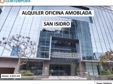 ALQUILER OFICINA IMPLEMENTADA 1,015 M2 DEAN VALDIVIA SAN ISIDRO