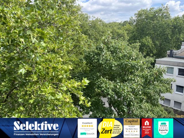 Altengerechte Wohnung mit Aufzug u. Balkon inkl. Parkblick, barrierefreiem Zugang Nähe DU Zentrum