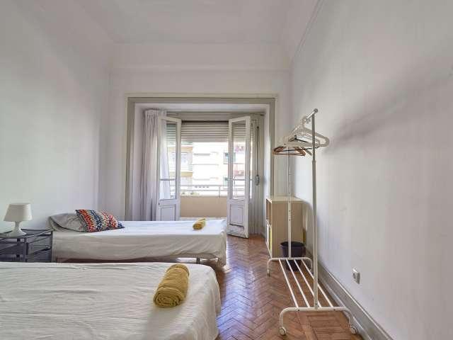 Quarto em apartamento partilhado para alugar em Lisboa