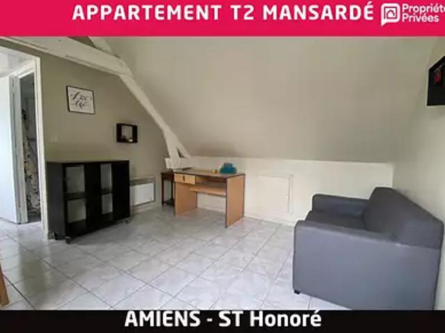 Amiens 80000 Achat / Vente appartement 2 pièces t2 au dernier étage