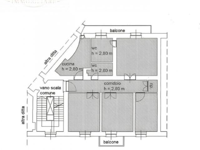 Ampio appartamento pentalocale in affitto nel cuore di Cuneo – Centro