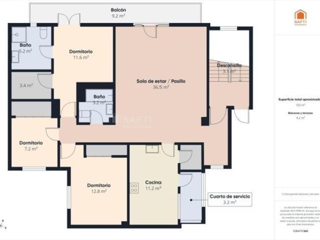 Amplio piso en venta en Muro