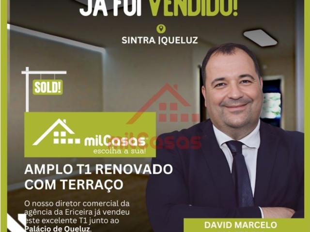AMPLO T1 RENOVADO COM TERRAÇO JUNTO AO PALÁCIO DE QUELUZ