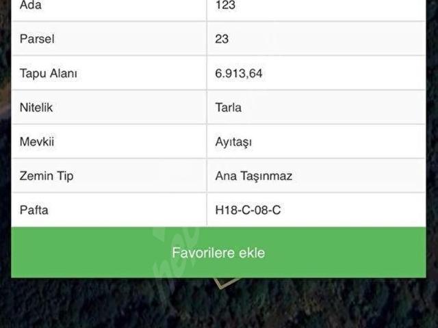 ÇANAKKALE BİGA YOLİNDİ KÖYÜNDE YATIRIMLIK TARLA