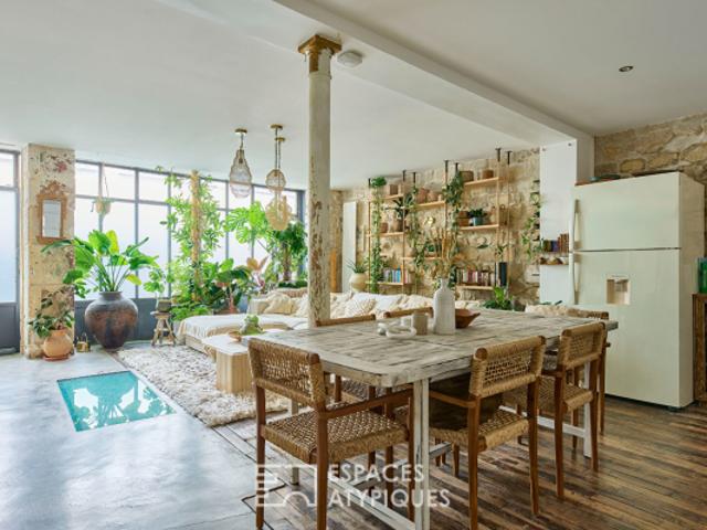 Ancienne boutique repensée en loft Clignancourt Jules Joffrin