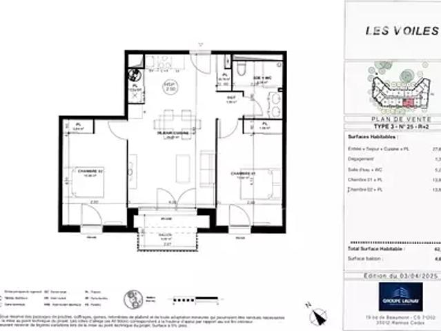 Andernos les Bains 33510 Achat / Vente appartement 3 pièces t3